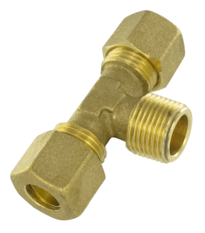 Raccords universels à bague bicône EN T PIQUAGE CENTRAL MÂLE CONIQUE