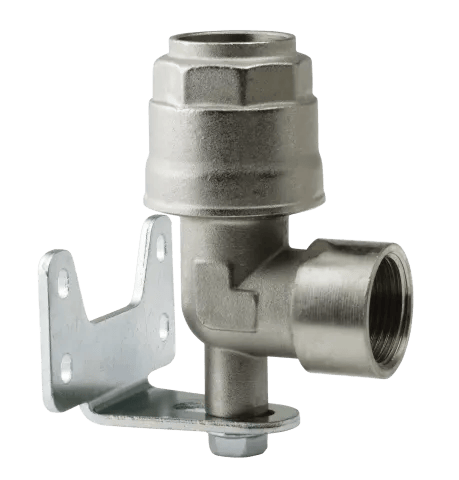 Réseau d’air comprimé RACCORD EN L FEMELLE AVEC BRIDE DE FIXATION