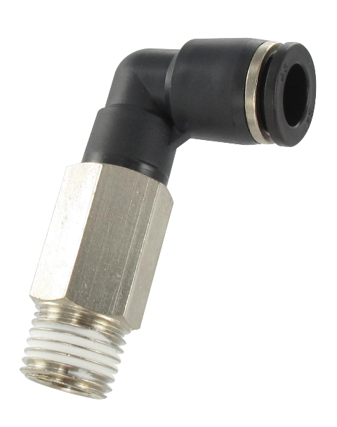 Implantation’s fittings EXTENDED SWIVEL MALE ELBOW FITTING, TAPER